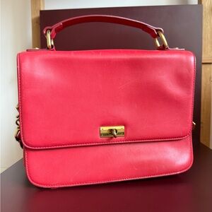 JCrew Red Leather Handbag Absolutely gorgeous